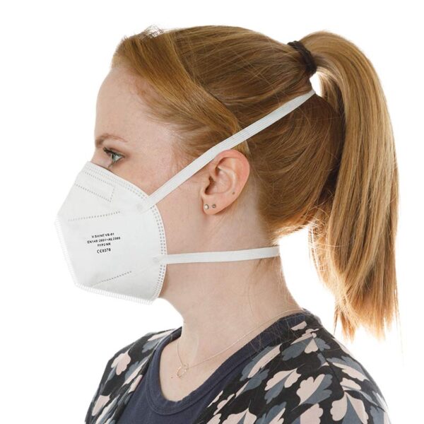 FPP2 masker met lint hoofd